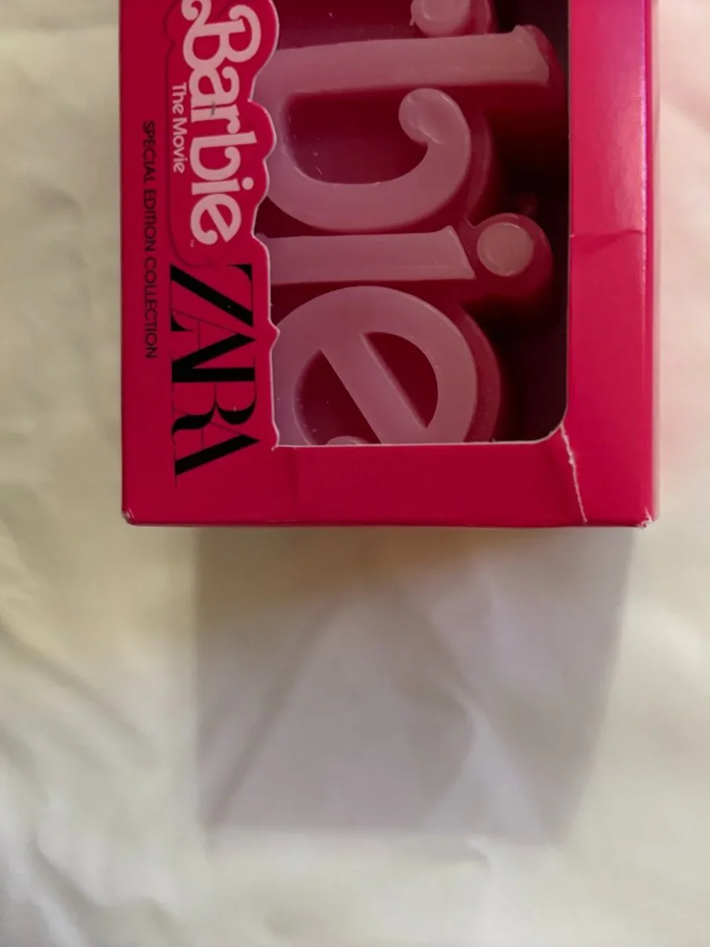 Zara Barbie the Movie Logo Candle Pink Y2K Home Decor Mattel Warner Brothers NWT